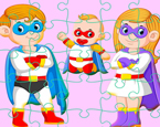 Süper Hero Ailesi Yapbozu